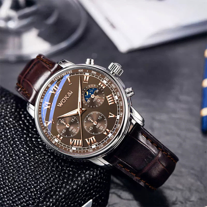 Fashion Quartz Watch with Leather Strap