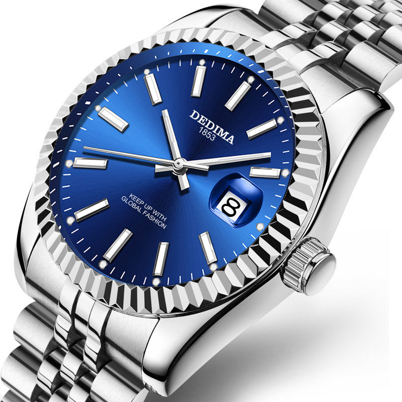Gold Band Calendar Luminous Waterproof Watch
