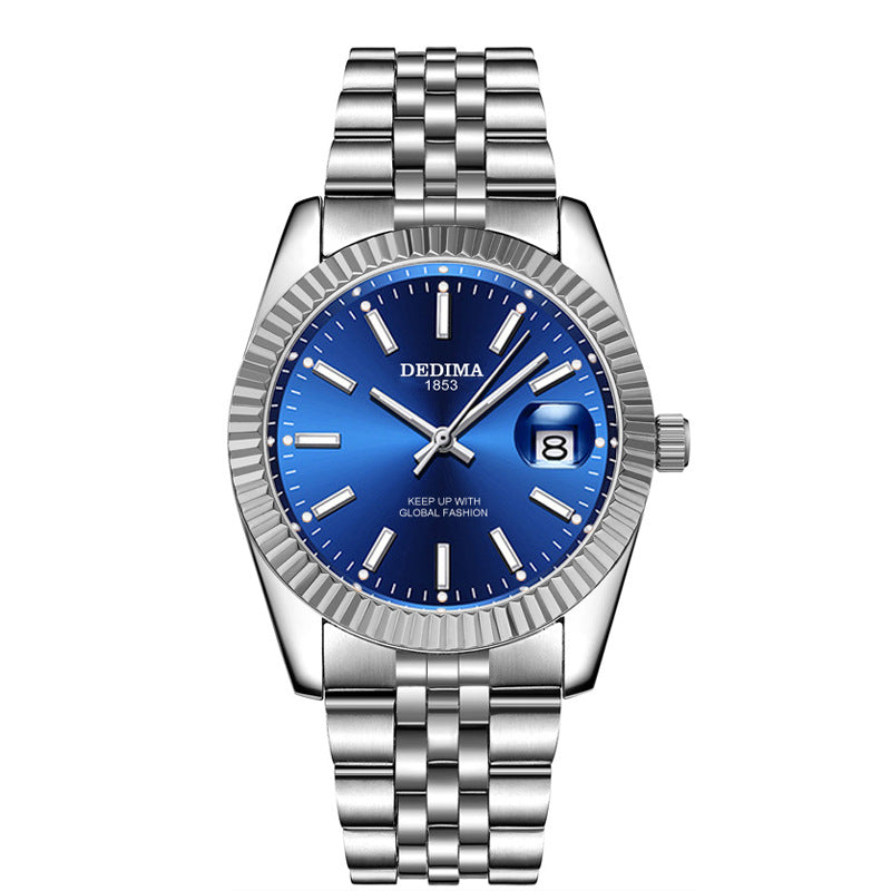 Gold Band Calendar Luminous Waterproof Watch