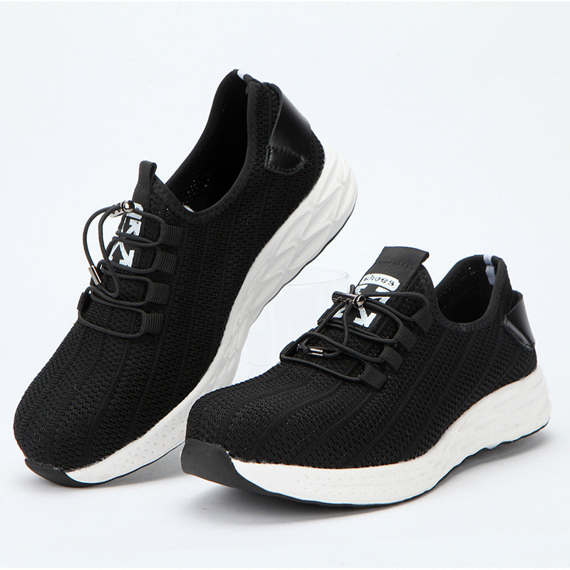 Automatic lacing anti-crush safety shoes