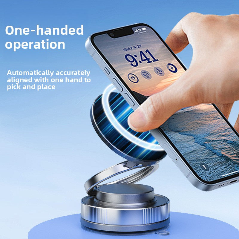 Magnetic car-mounted mobile phone holder