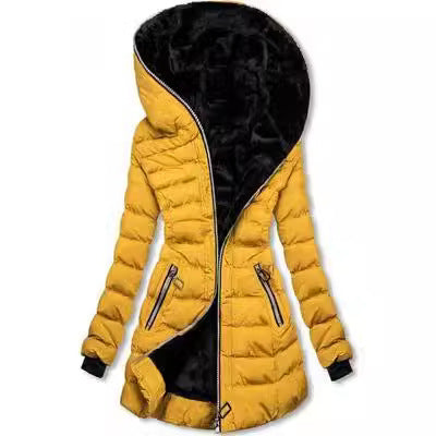 Coated long-sleeved warm fleece jacket