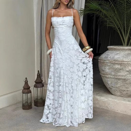 Women's halter backless dress