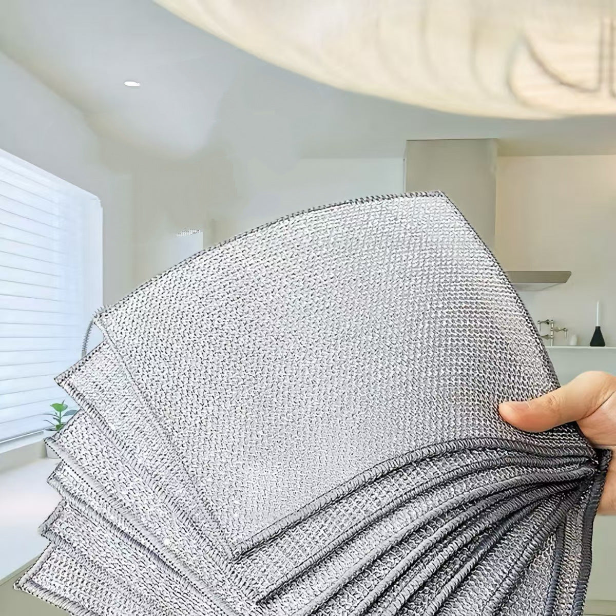 Silver Wire Kitchen Cleaning Cloth for Oil Removal