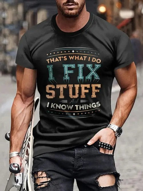 Men's summer loose short-sleeved T-shirt