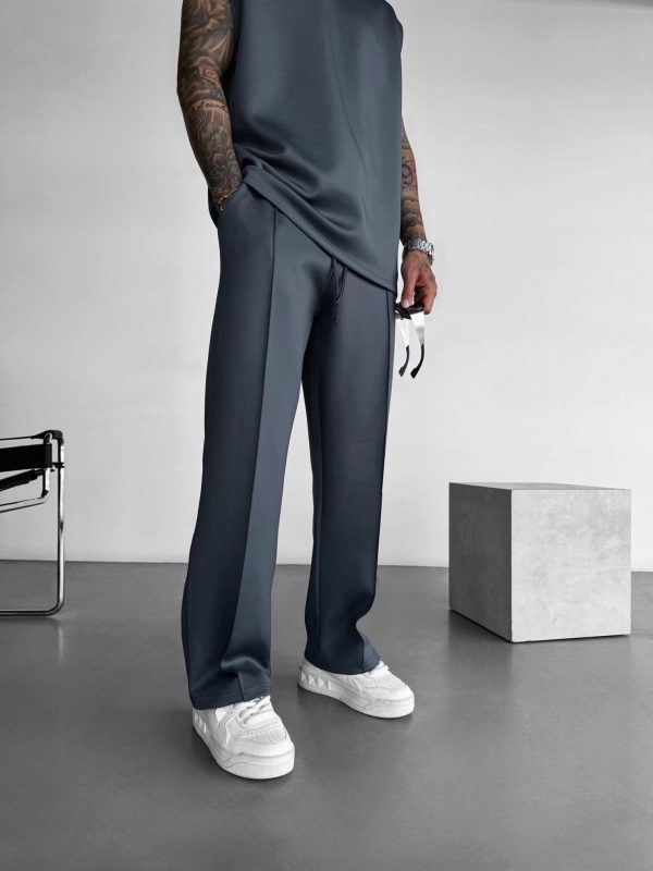 Loose straight-cut sports casual trousers