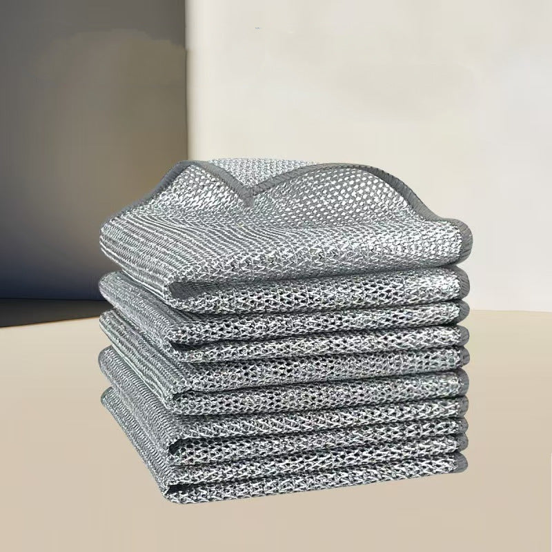 Silver Wire Kitchen Cleaning Cloth for Oil Removal