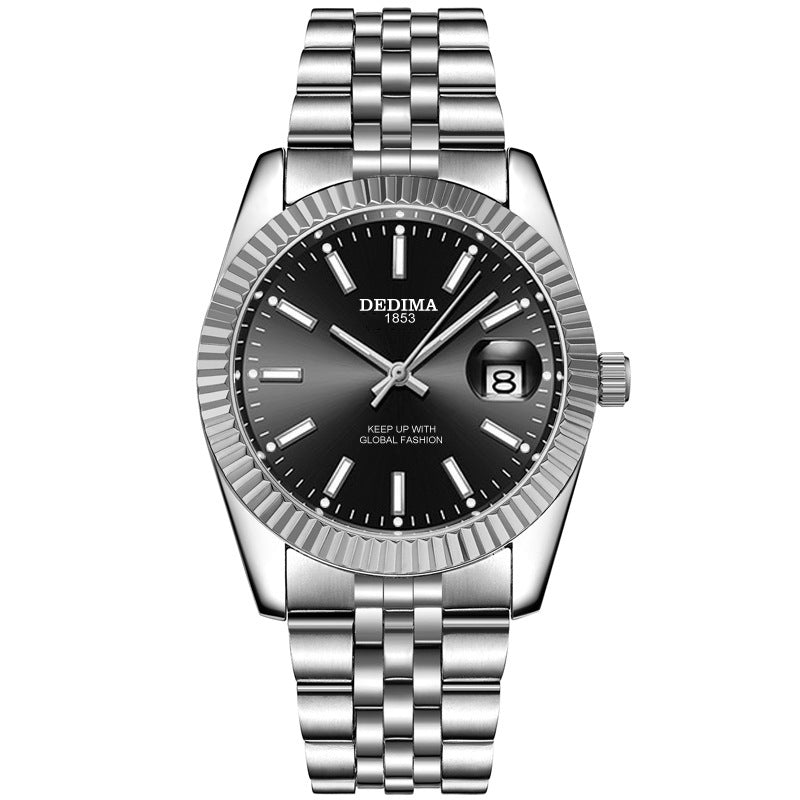 Gold Band Calendar Luminous Waterproof Watch