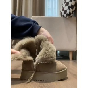 Fleece-Lined Winter Snow Boots