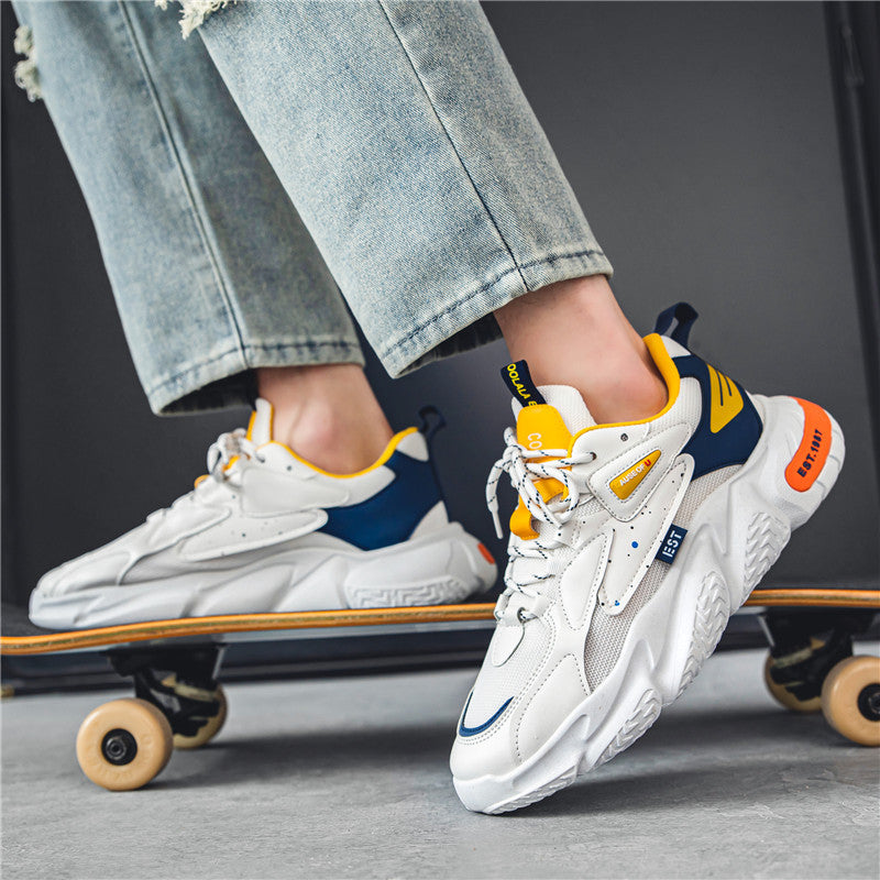 Young man's mesh casual shoes for outdoor activities