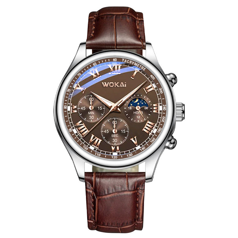 Fashion Quartz Watch with Leather Strap