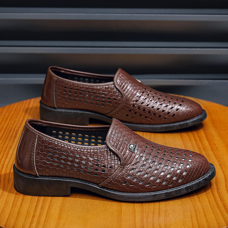 men's leather summer sandals