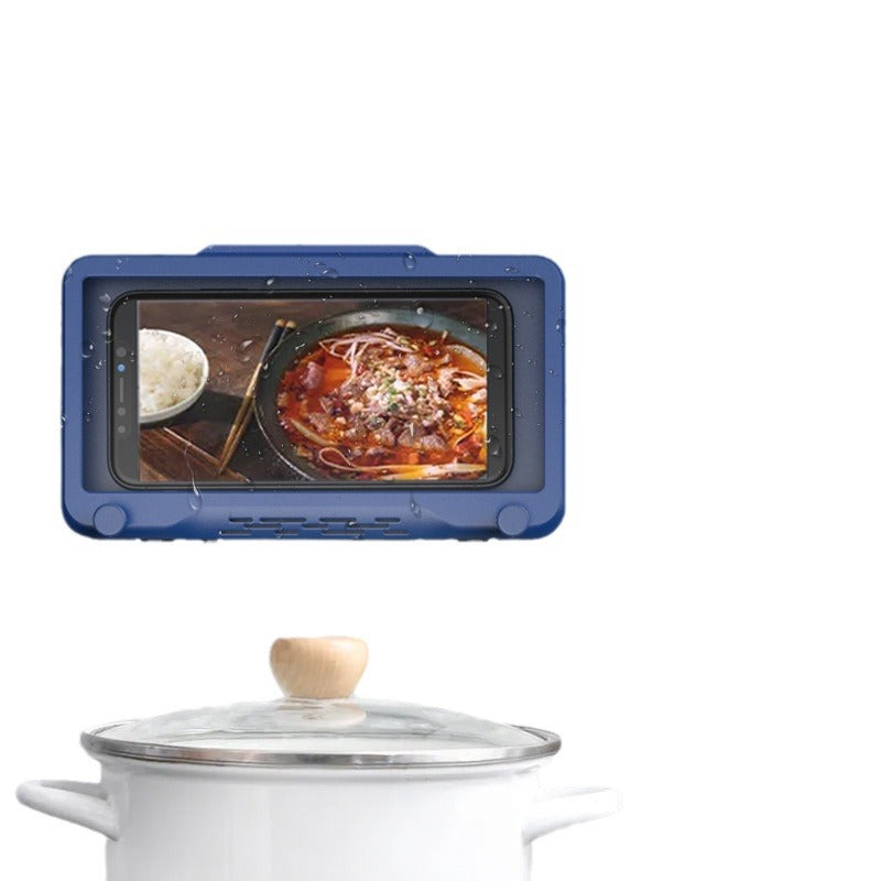 Rotatable bathroom punch-free waterproof mobile phone box