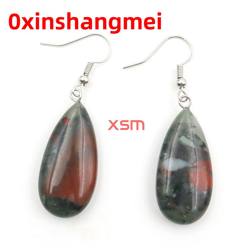 Natural Crystal Drop Earrings