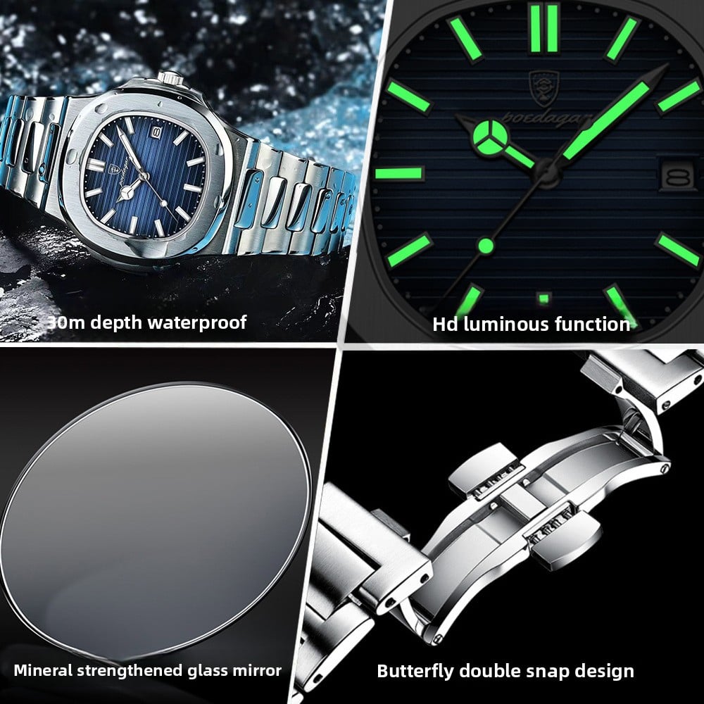 Waterproof ultra-thin men's watch