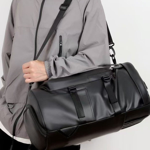 Multi-functional hand-held and double-back travel bag