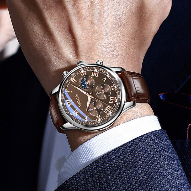 Fashion Quartz Watch with Leather Strap