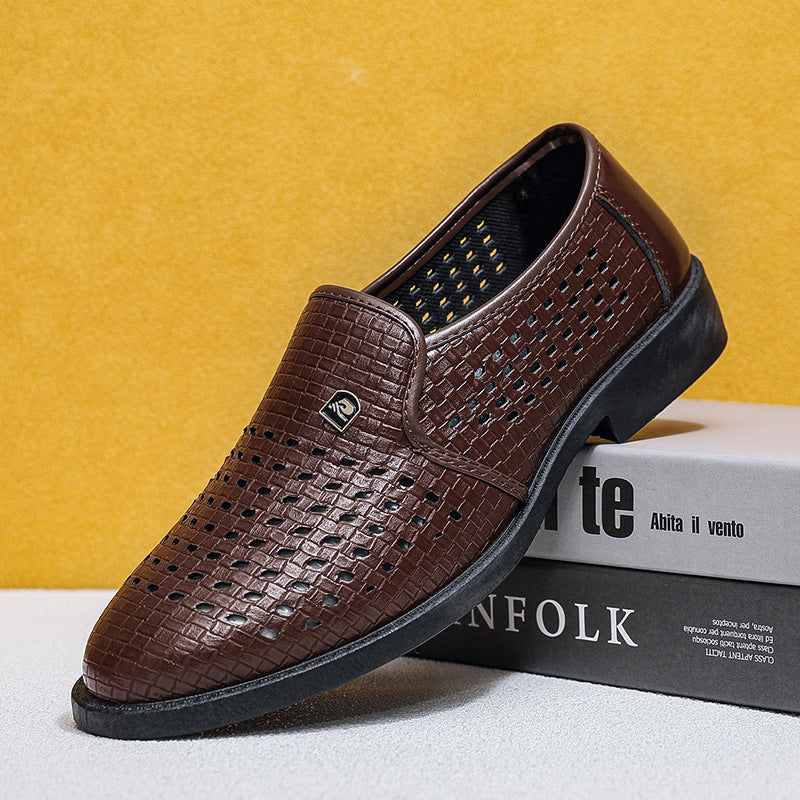 men's leather summer sandals