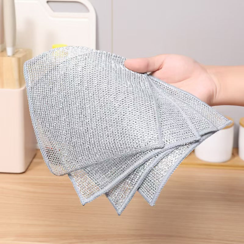 Silver Wire Kitchen Cleaning Cloth for Oil Removal