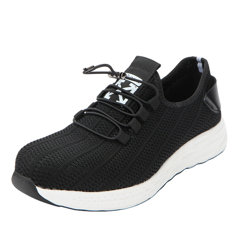Automatic lacing anti-crush safety shoes