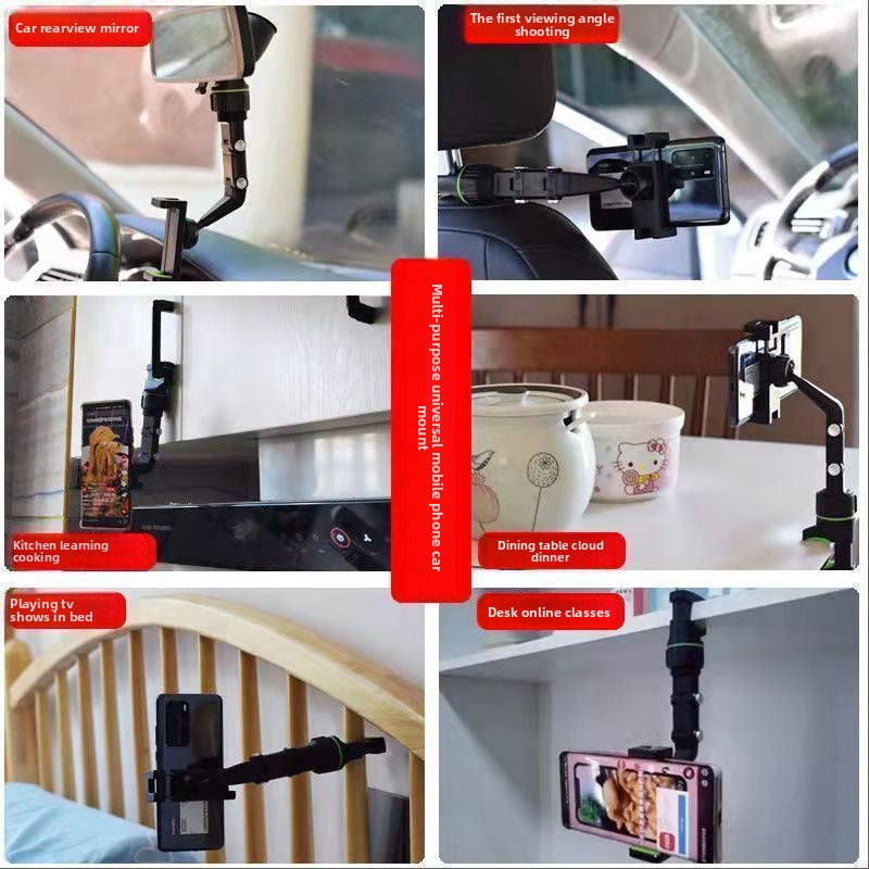 Car rearview mirror mobile phone bracket