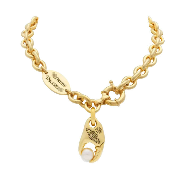 Crab claw necklace collarbone chain