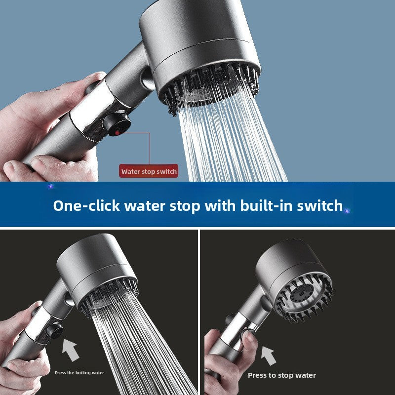 Powerful pressurized shower head for the bathroom