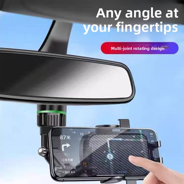 Car rearview mirror mobile phone bracket