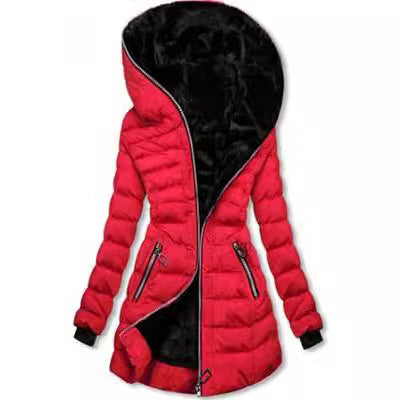 Coated long-sleeved warm fleece jacket