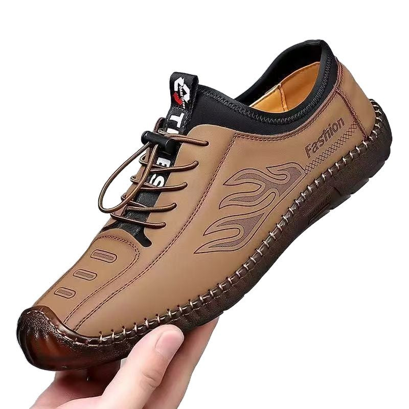 Summer men's soft leather casual shoes