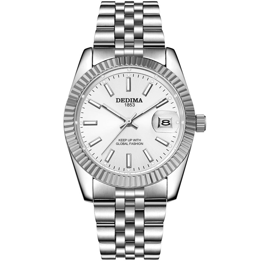 Gold Band Calendar Luminous Waterproof Watch