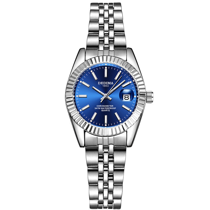 Gold Band Calendar Luminous Waterproof Watch