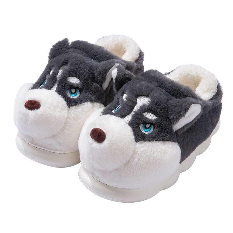 Erha Outer Wear Plush Warm Cotton Slippers for Men