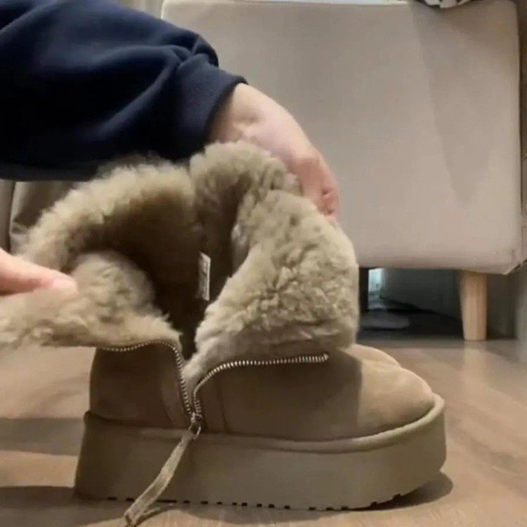 Fleece-Lined Winter Snow Boots