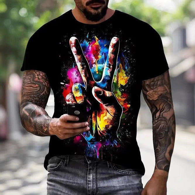 Men's summer loose short-sleeved T-shirt