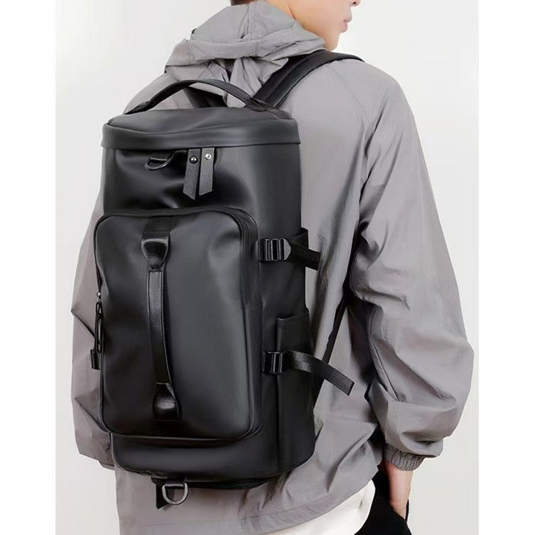 Multi-functional hand-held and double-back travel bag