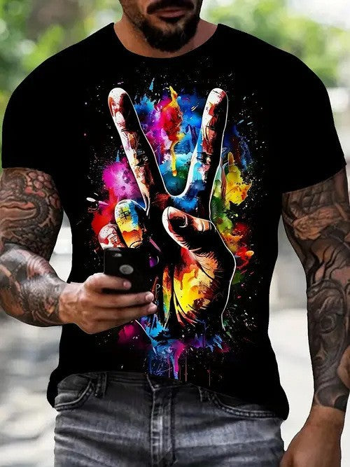 Men's summer loose short-sleeved T-shirt