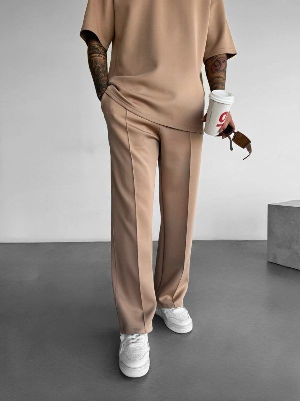 Loose straight-cut sports casual trousers