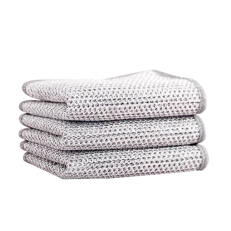 Silver Wire Kitchen Cleaning Cloth for Oil Removal