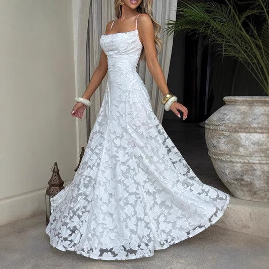 Women's halter backless dress