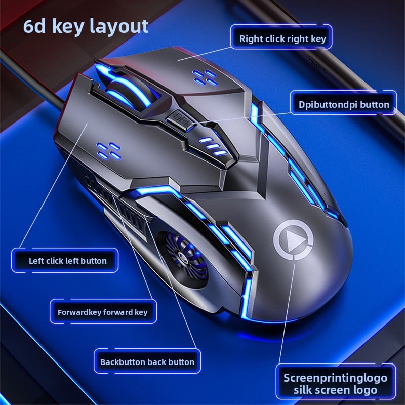 Silent wired mouse