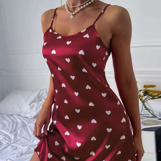 Women's Satin Sling Nightgown Summer Sleepwear