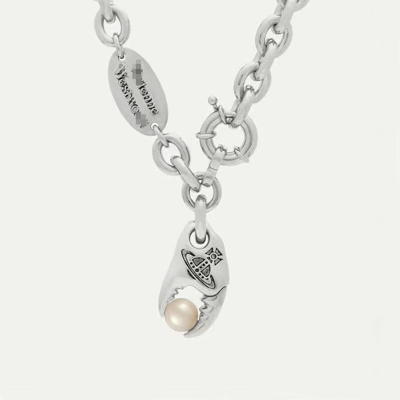 Crab claw necklace collarbone chain