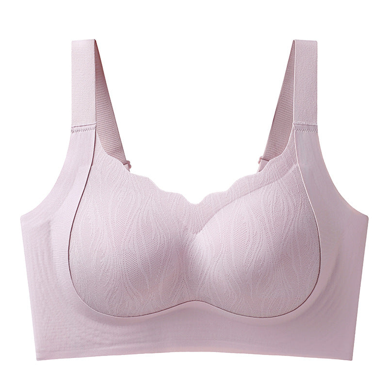 Big-breasted thin-cup lace adjustable non-magnetic women's underwear