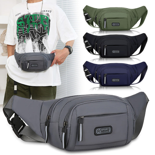 Anti-splashing work storage mobile phone bag business money collection large capacity slung chest bag men's waist bag manufacturers wholesale
