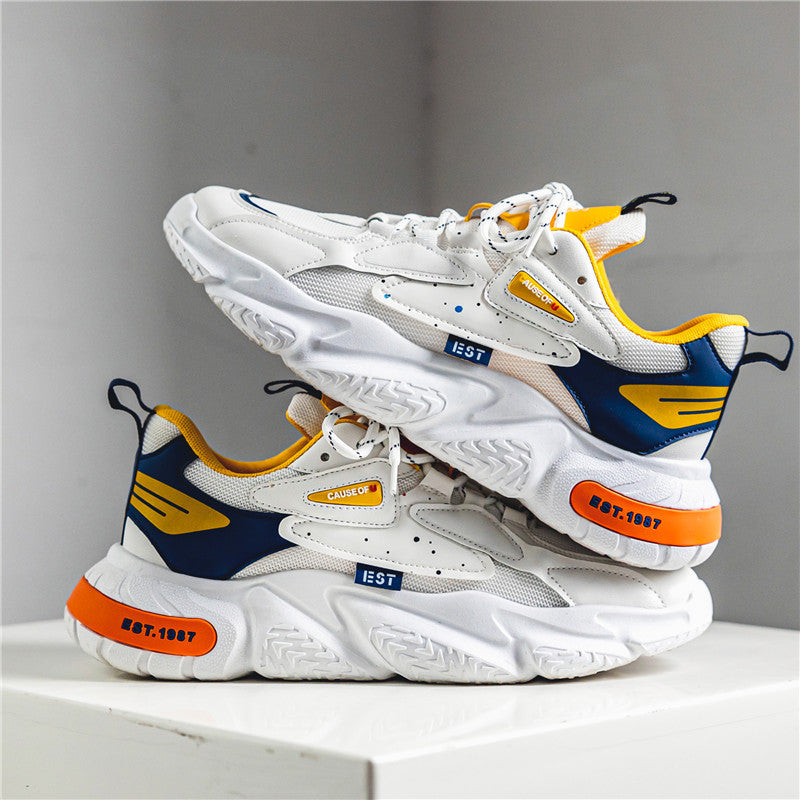 Young man's mesh casual shoes for outdoor activities