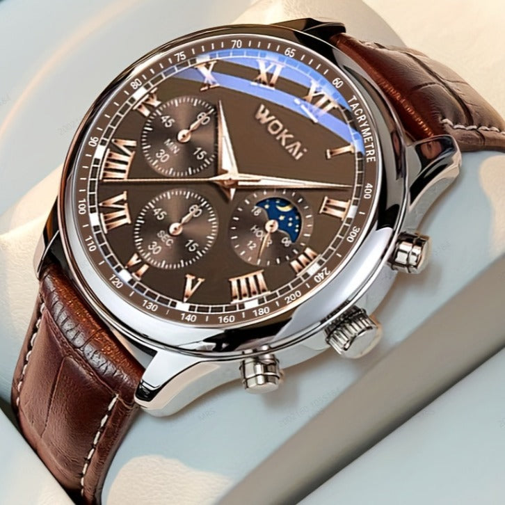 Fashion Quartz Watch with Leather Strap