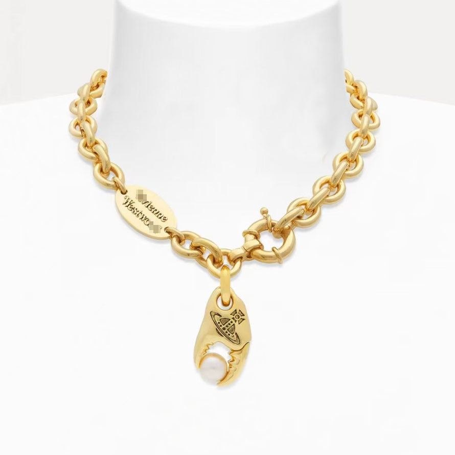 Crab claw necklace collarbone chain