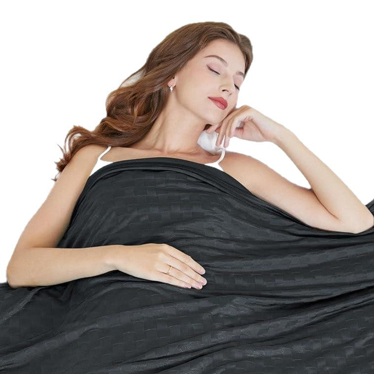 Cooling Blanket with Plaid Design