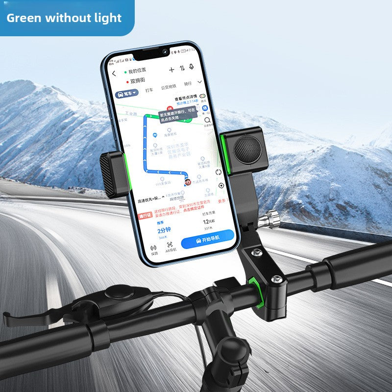 Bicycle flashlight anti-shedding mobile phone stand
